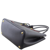 Prada Saffiano Cuir Double Tote Small Corner
