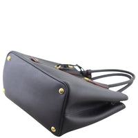 Prada Saffiano Cuir Double Tote Small Corner