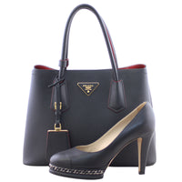 Prada Saffiano Cuir Double Tote Small Shoe