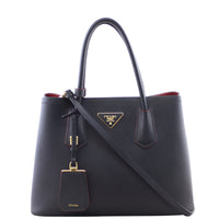 Prada Saffiano Cuir Double Tote Small Front