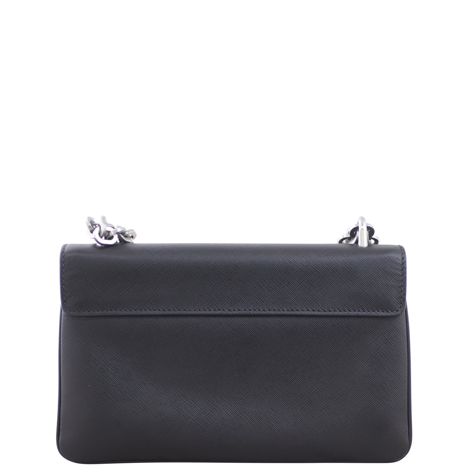 Prada Saffiano Lock Crossbody Back