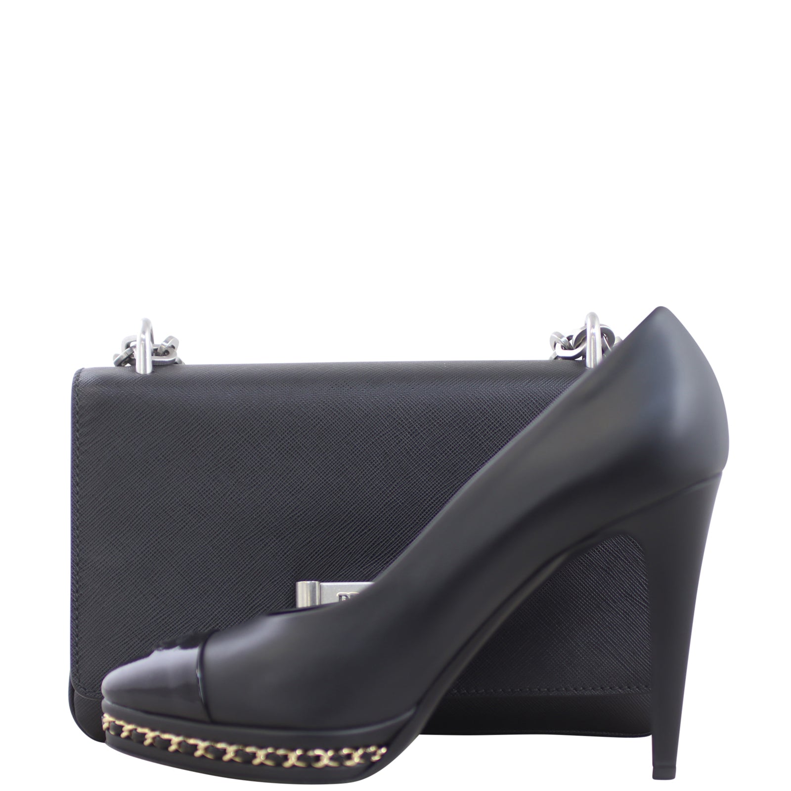 rada Saffiano Lock Crossbody Shoe