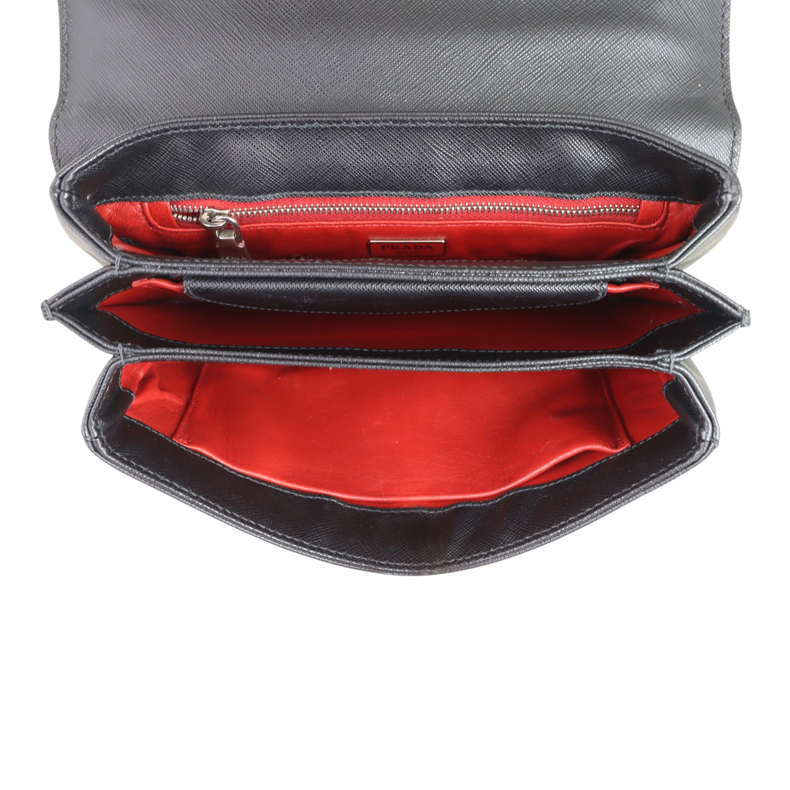 rada Saffiano Lock Crossbody Whole interior