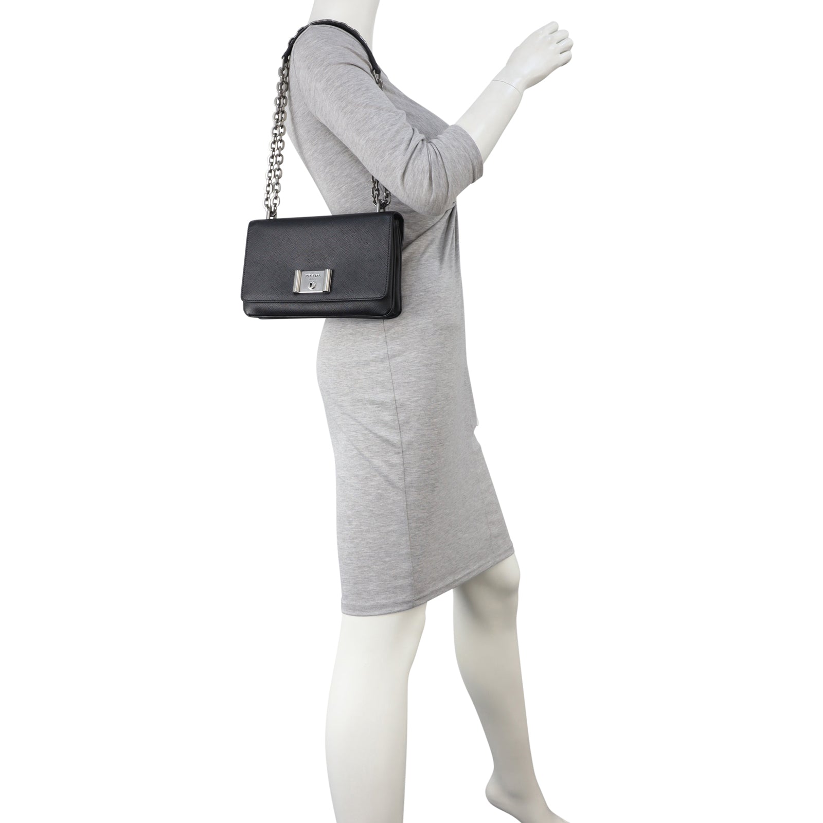 rada Saffiano Lock Crossbody Mannequin