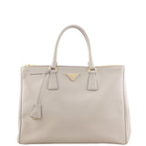 Prada Saffiano Lux Galleria Double Zip Tote Medium Front