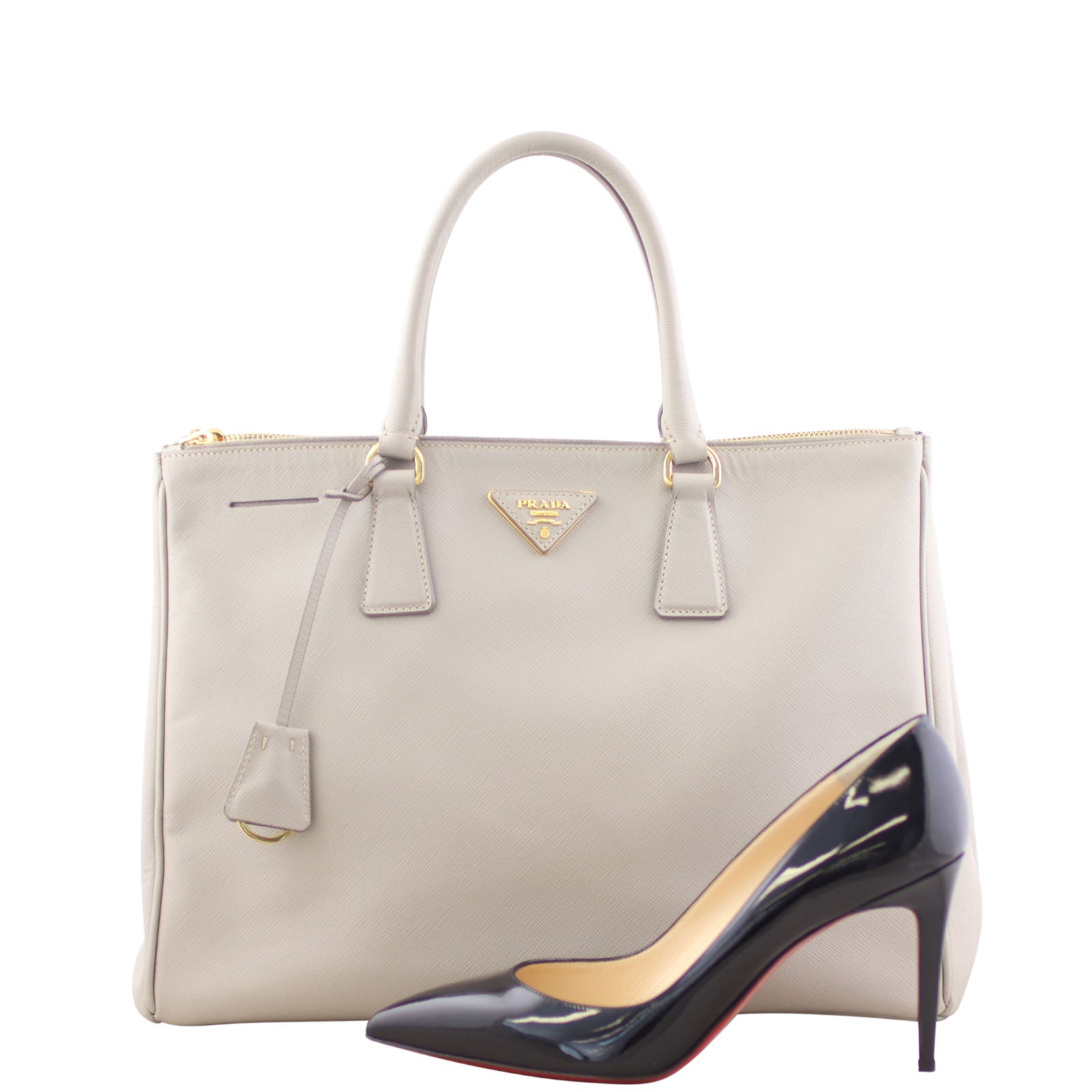 Prada Saffiano Lux Galleria Double Zip Tote Medium Shoe