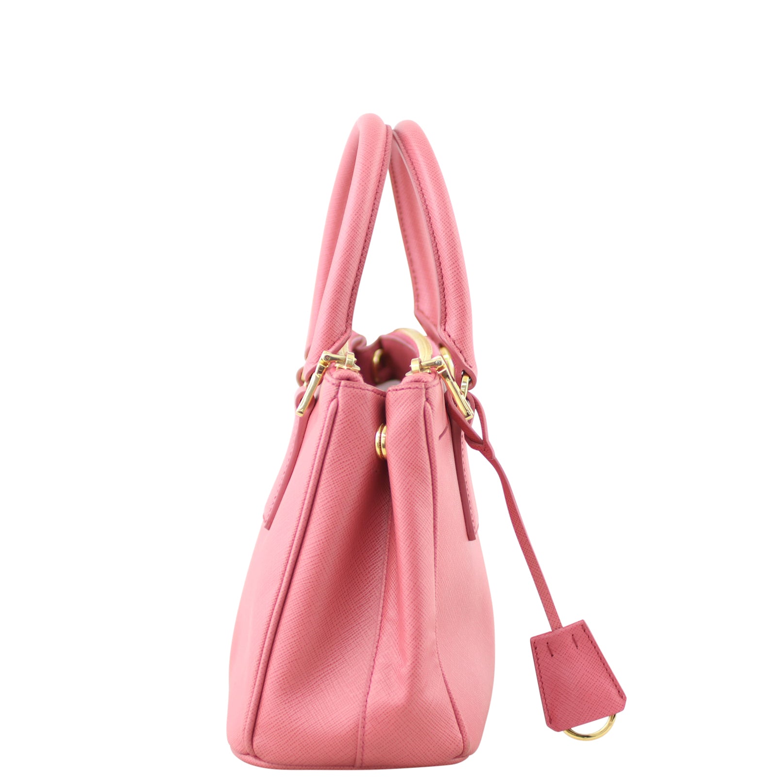 Prada Saffiano Lux Galleria Double Zip Tote Mini Side