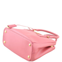 Prada Saffiano Lux Galleria Double Zip Tote Mini Corner