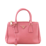 Prada Saffiano Lux Galleria Double Zip Tote Mini Front
