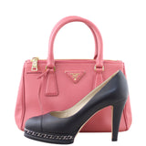 Prada Saffiano Lux Galleria Double Zip Tote Mini Shoe