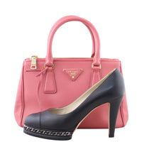 Prada Saffiano Lux Galleria Double Zip Tote Mini Shoe