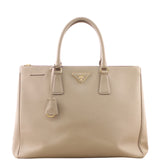 Prada Saffiano Lux Galleria Double Zip Tote Medium Front