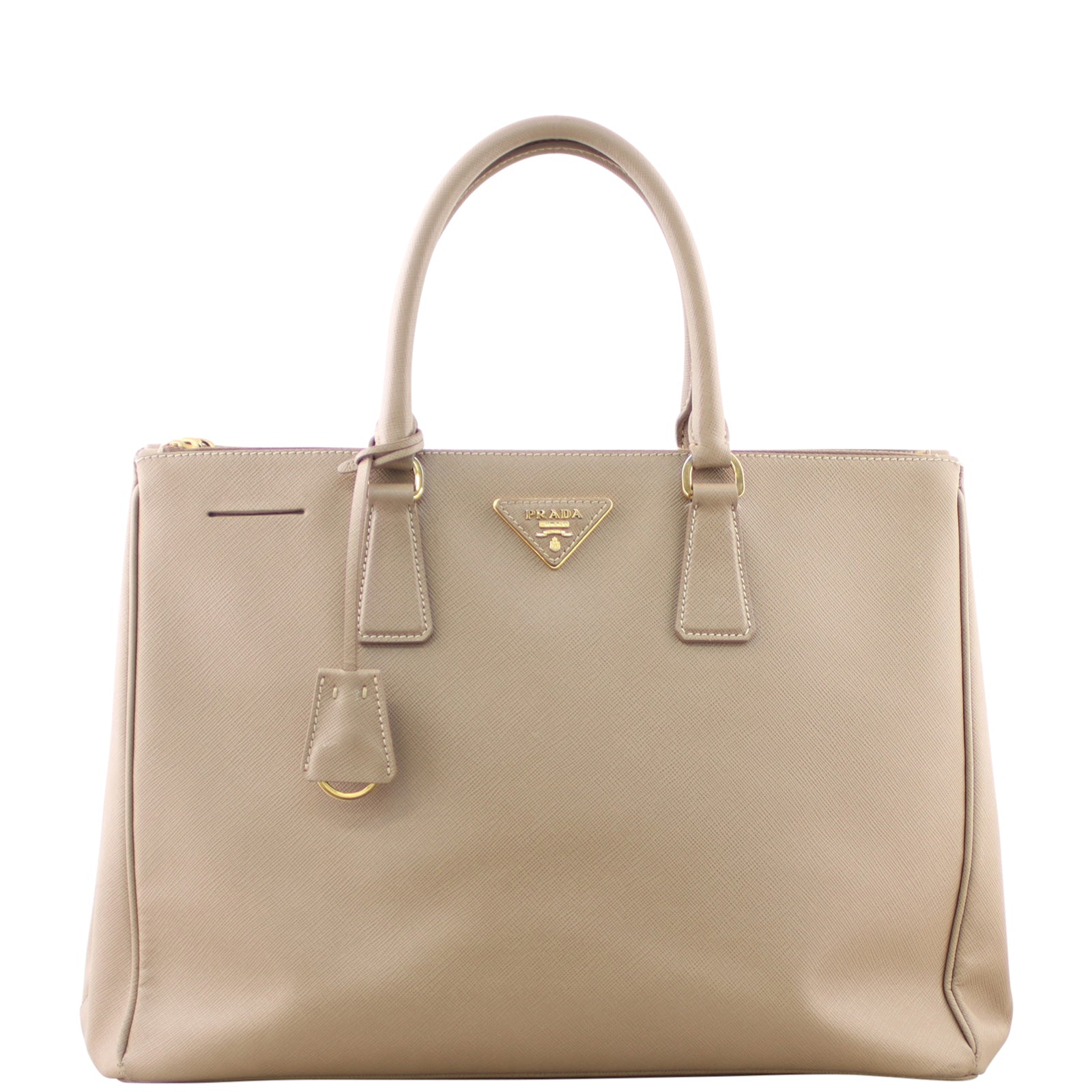 Prada Saffiano Lux Galleria Double Zip Tote Medium Front