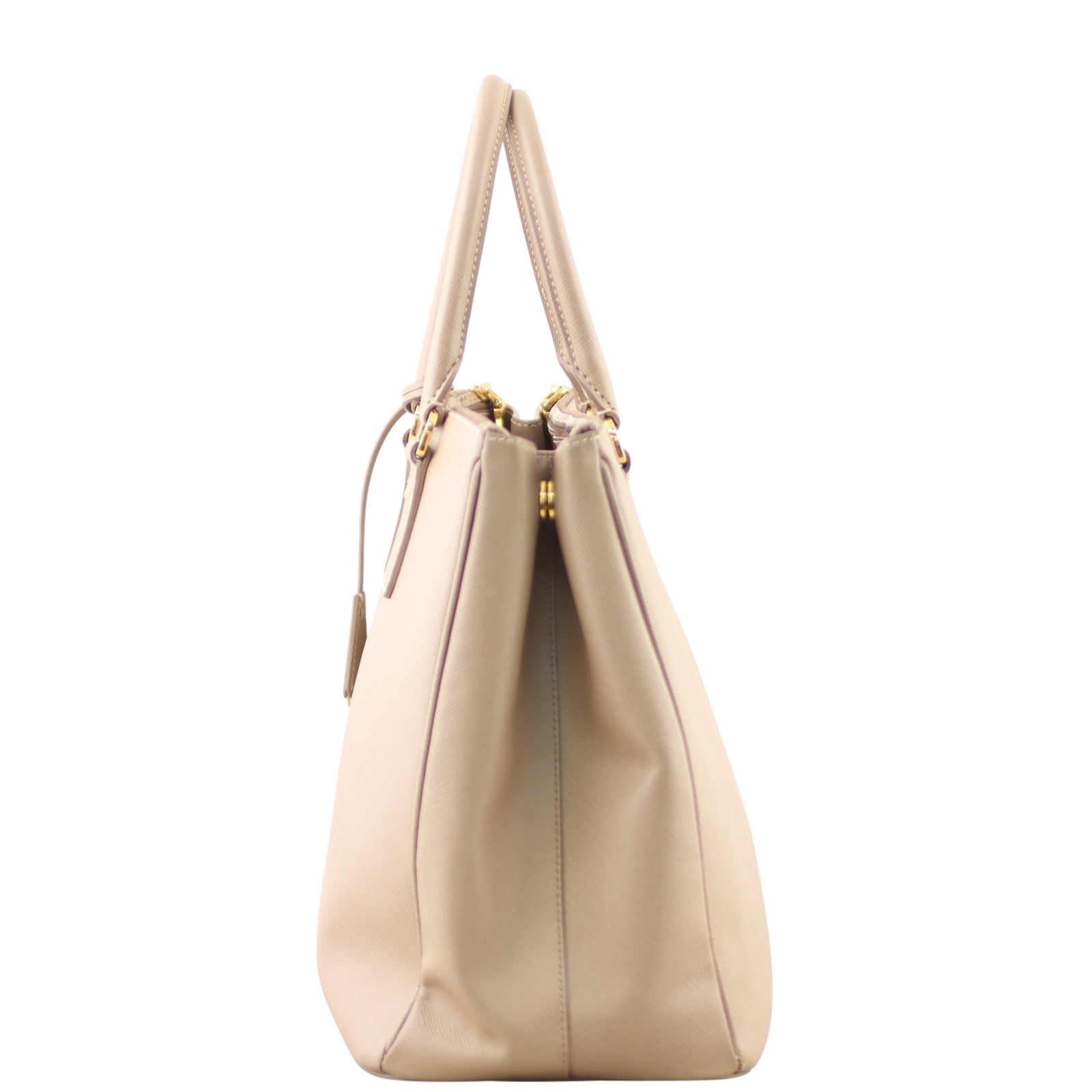 Prada Saffiano Lux Galleria Double Zip Tote Medium Side