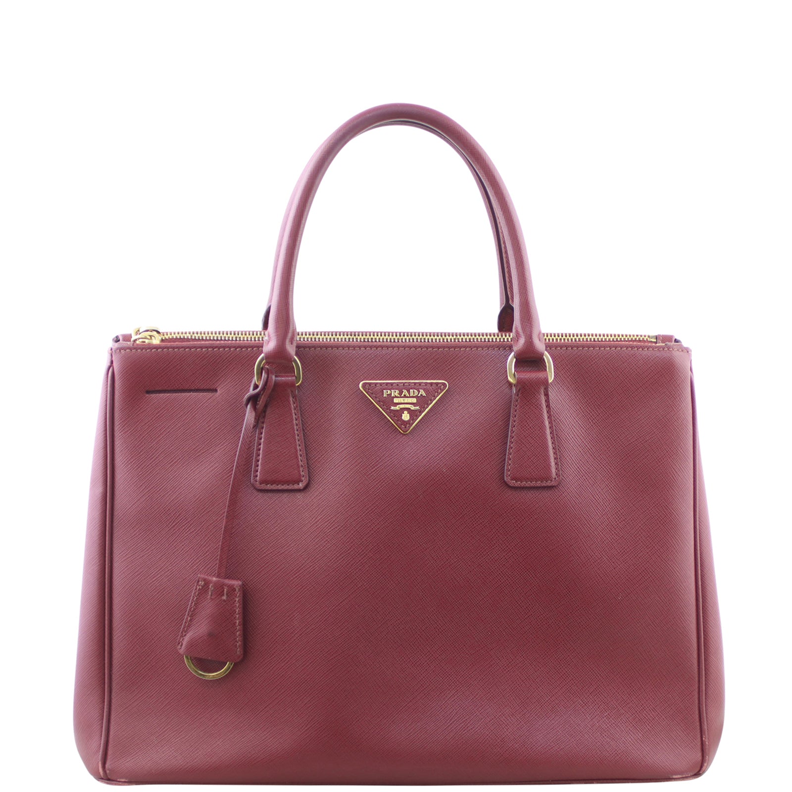 Prada Saffiano Lux Galleria Double Zip Tote Front