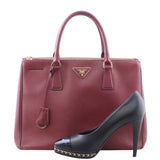 Prada Saffiano Lux Galleria Double Zip Tote Shoe