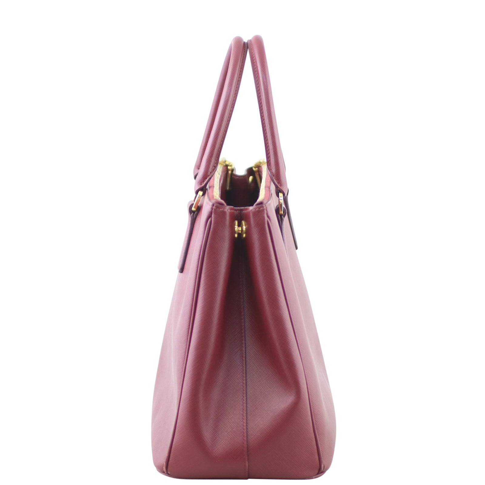 Prada Saffiano Lux Galleria Double Zip Tote Side