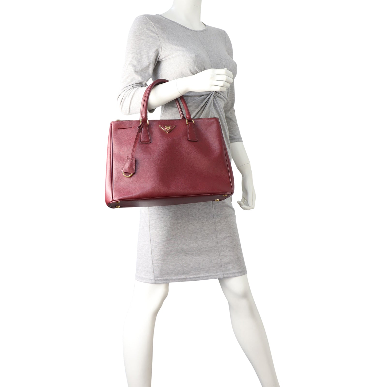 Prada Saffiano Lux Galleria Double Zip Tote Mannequin