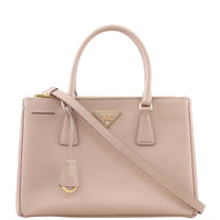 Prada Saffiano Lux Galleria Double Zip Tote Small Front