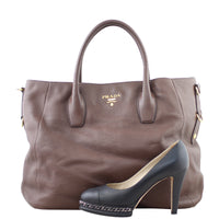 Prada Vitello Daino Shopping Tote Shoe