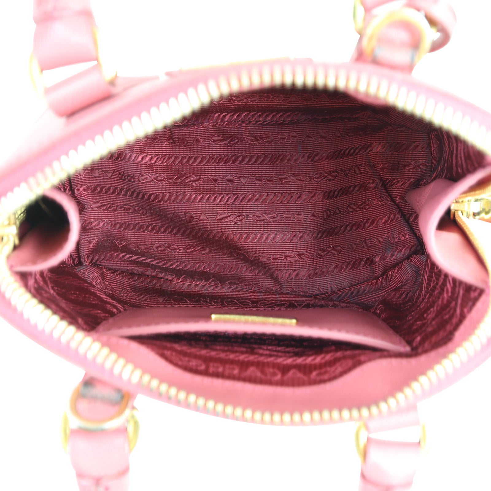 Prada Saffiano Lux Promenade Mini Whole interior