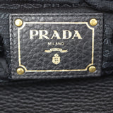 Prada Vitello Daino Logo Embossed Tote Stamp
