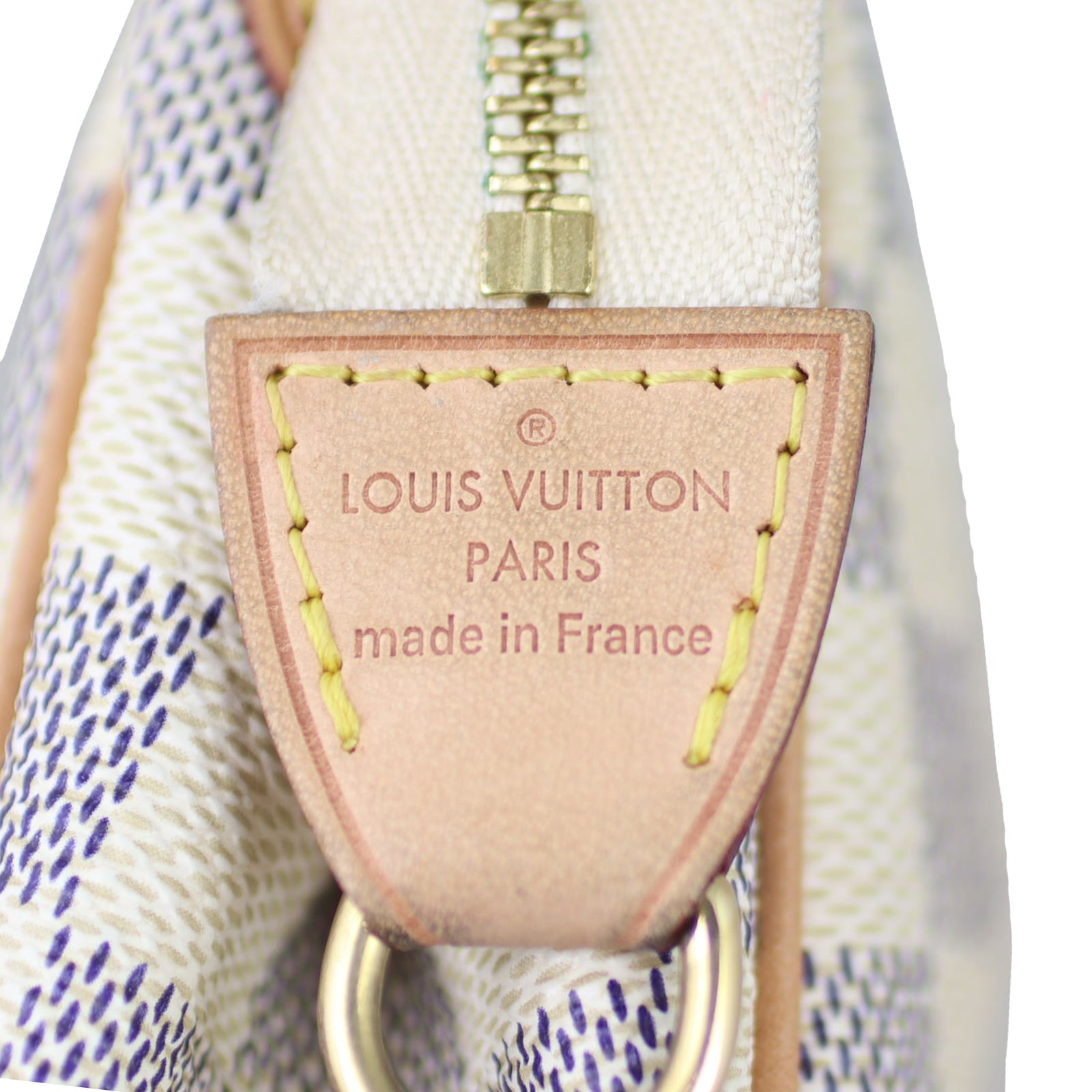 Louis Vuitton Eva Pochette Damier Azur made in France