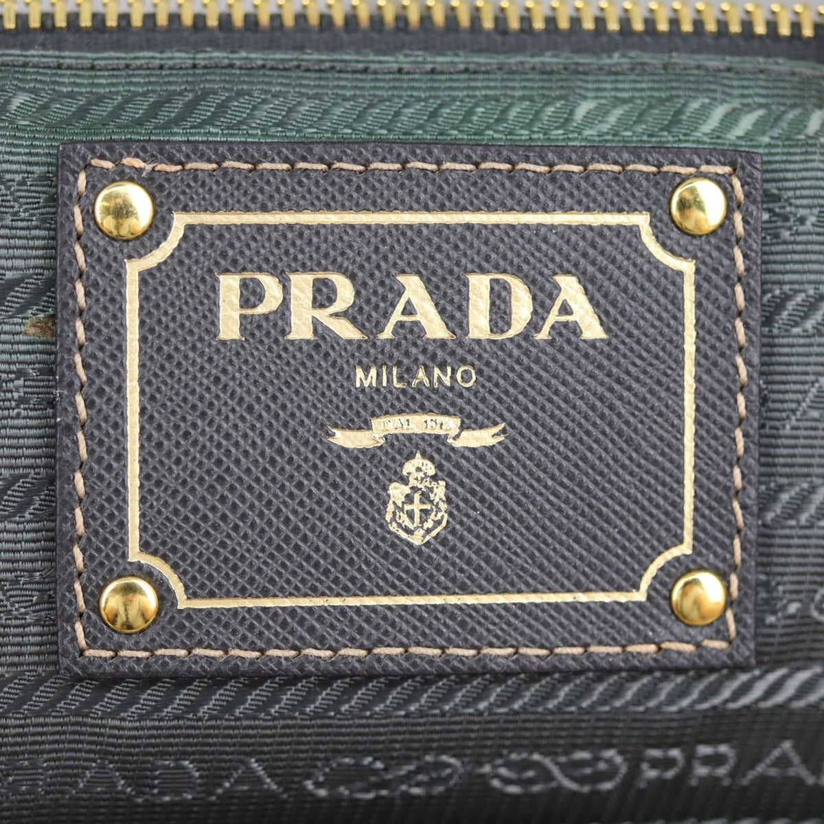 Prada Tessuto & Saffiano Two-Way Tote Stamp
