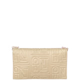 Fendi Embossed Leather Wallet on Chain Back
