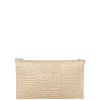 Fendi Embossed Leather Wallet on Chain Back