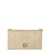 Fendi Embossed Leather Wallet on Chain Front