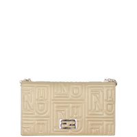 Fendi Embossed Leather Wallet on Chain Front