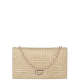 Fendi Embossed Leather Wallet on Chain Front