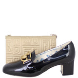 Fendi Embossed Leather Wallet on Chain Shoe