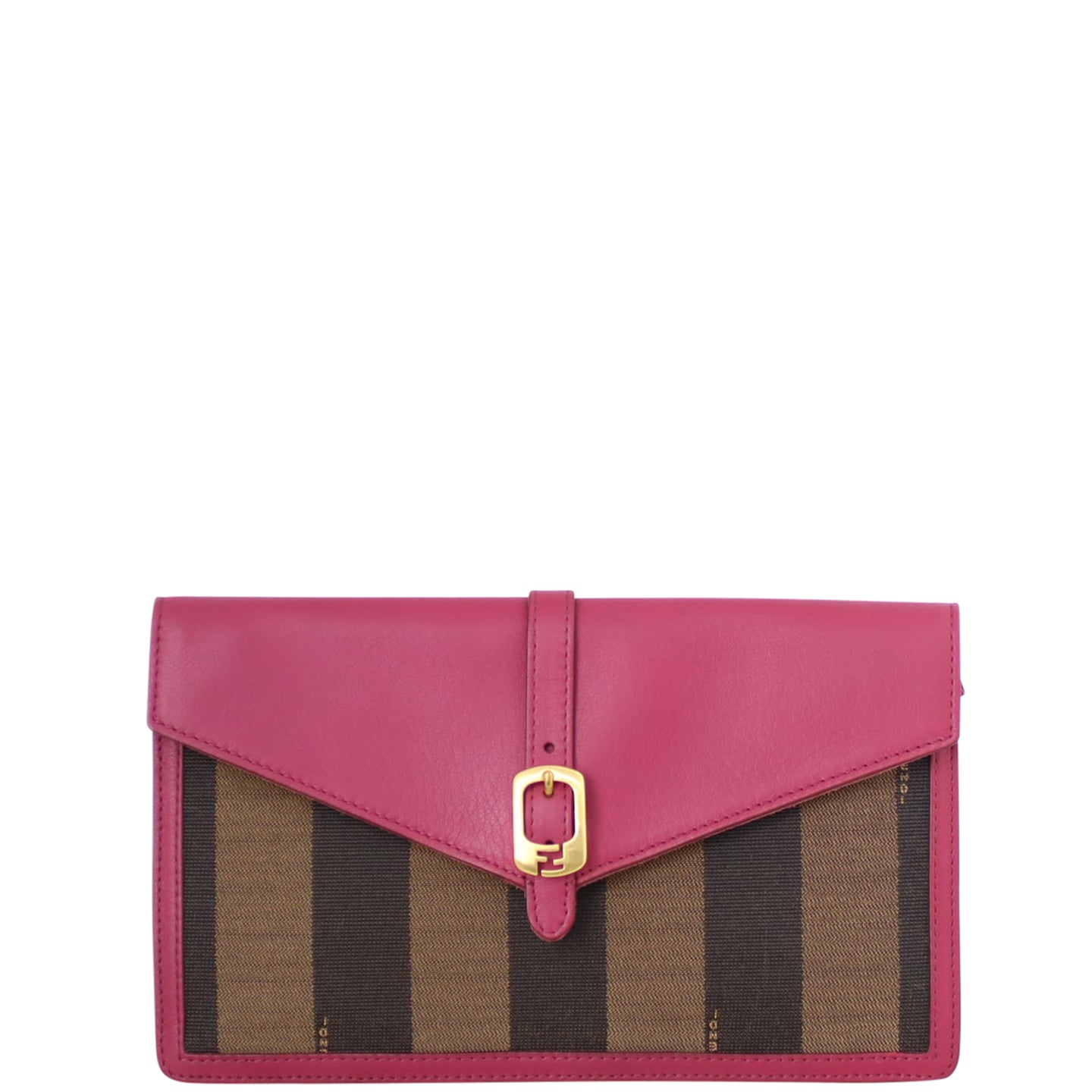 Fendi Pequin Bustina Clutch Front