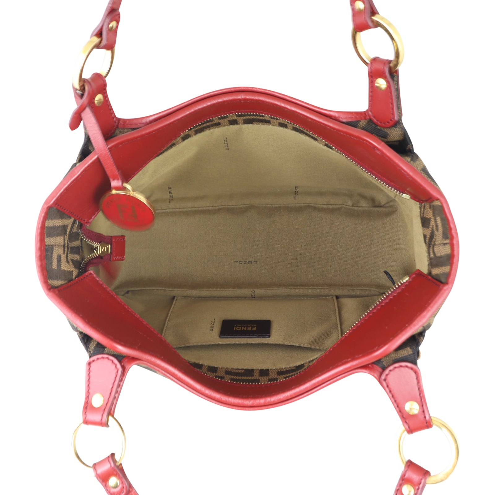 Fendi Zucca Chef Tote Whole interior
