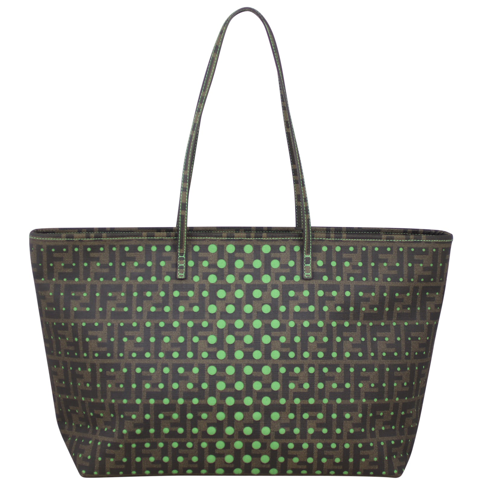 Fendi Zucca Perforated Roll Tote Back