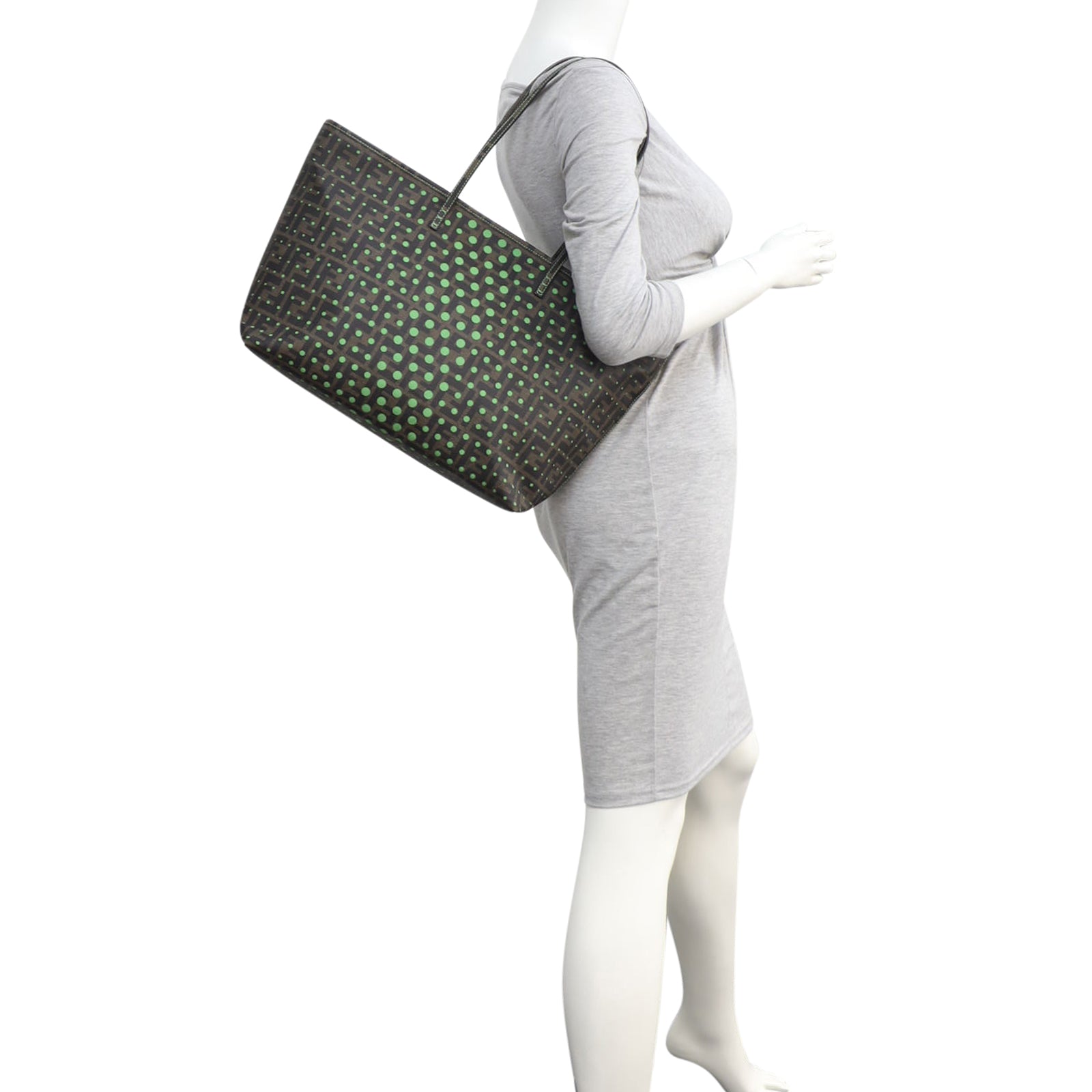 Fendi Zucca Perforated Roll Tote Mannequin