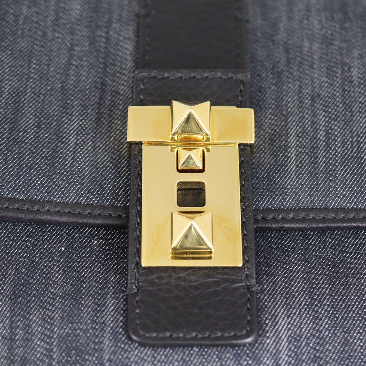 Valentino B-Rockstud Denim Shoulder Bag Hardware
