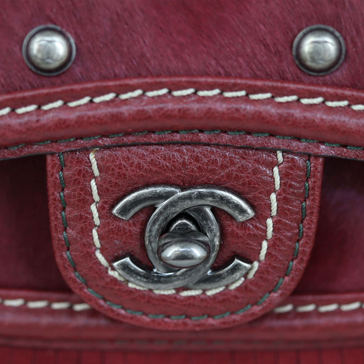 Chanel Pony Hair and Leather Paris-Dallas Bowling Fringe Bag Hardware