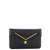 Chanel CC Envelope Wallet on Chain  Front