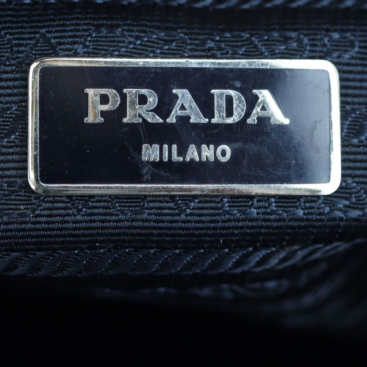 Prada Saffiano Zip Briefcase Bag Stamp
