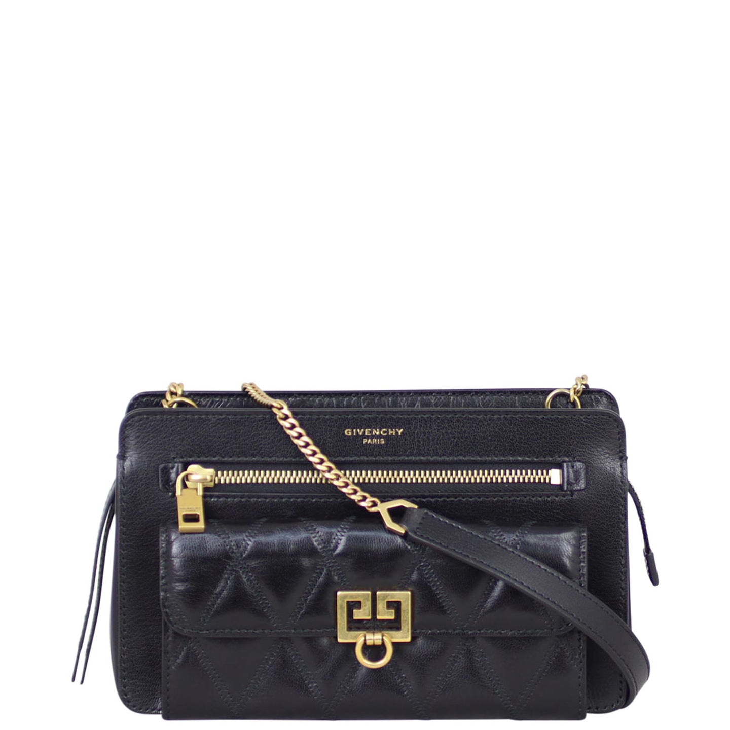 Givenchy Diamond Quilted Pocket Shoulder Bag Front
