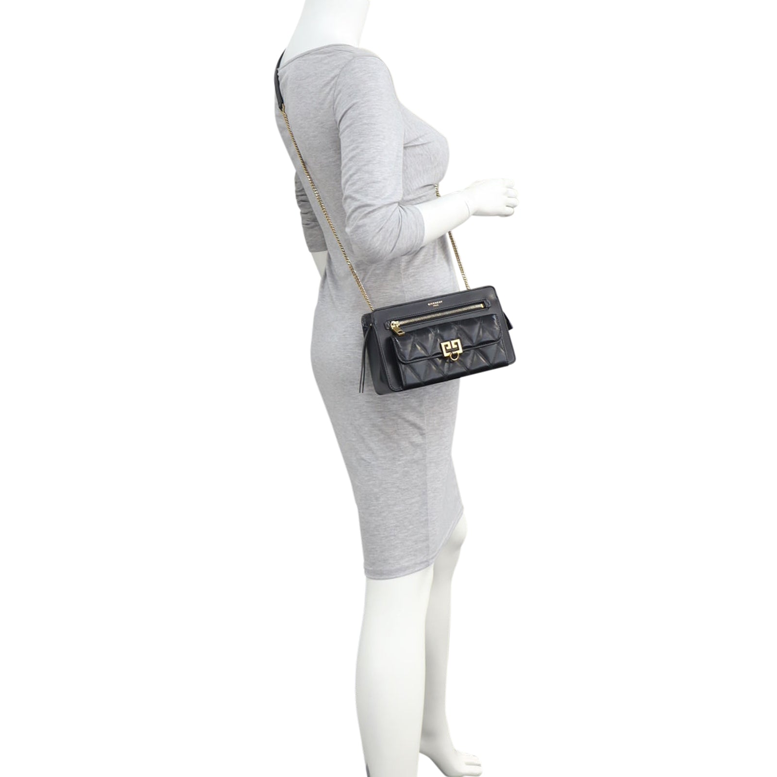 Givenchy Diamond Quilted Pocket Shoulder Bag Mannequin