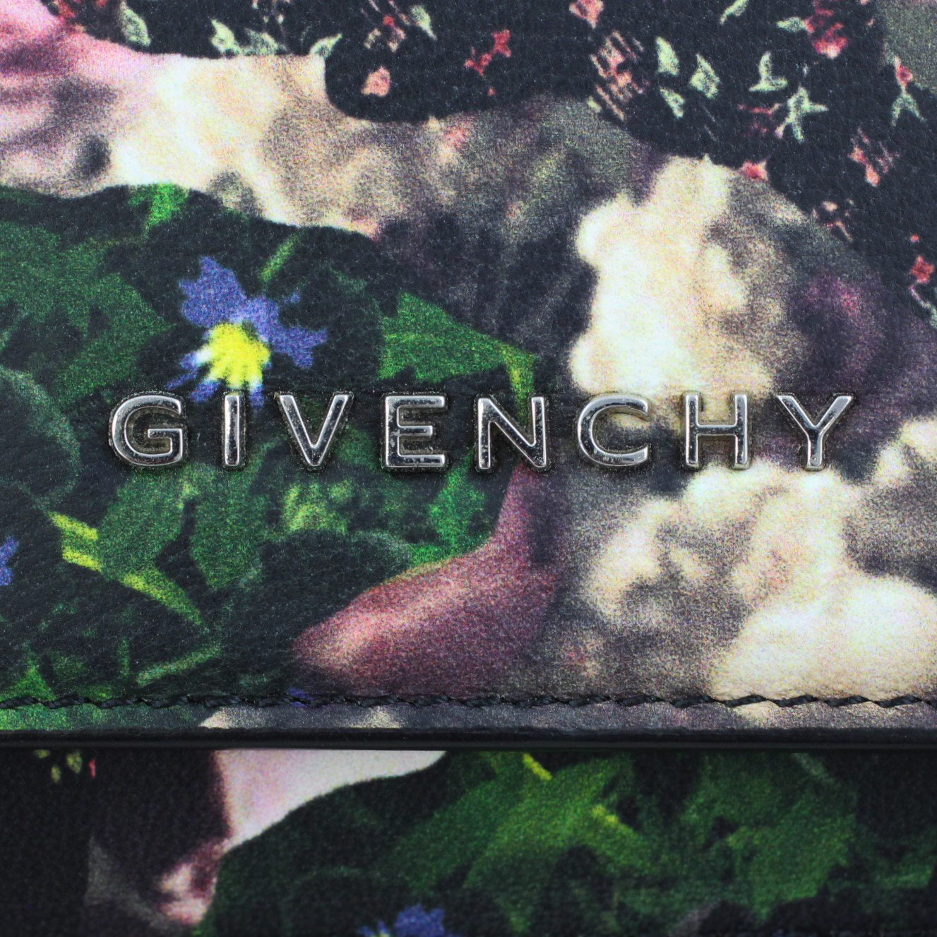 Givenchy Flower Camouflage Print Chain Wallet Exterior