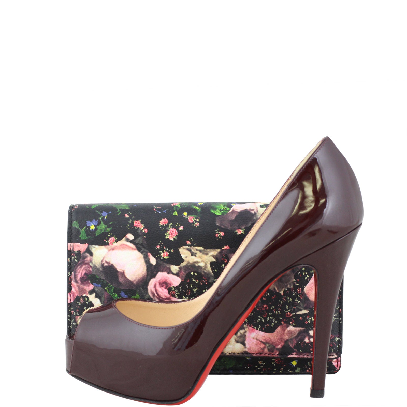 Givenchy Flower Camouflage Print Chain Wallet Scale