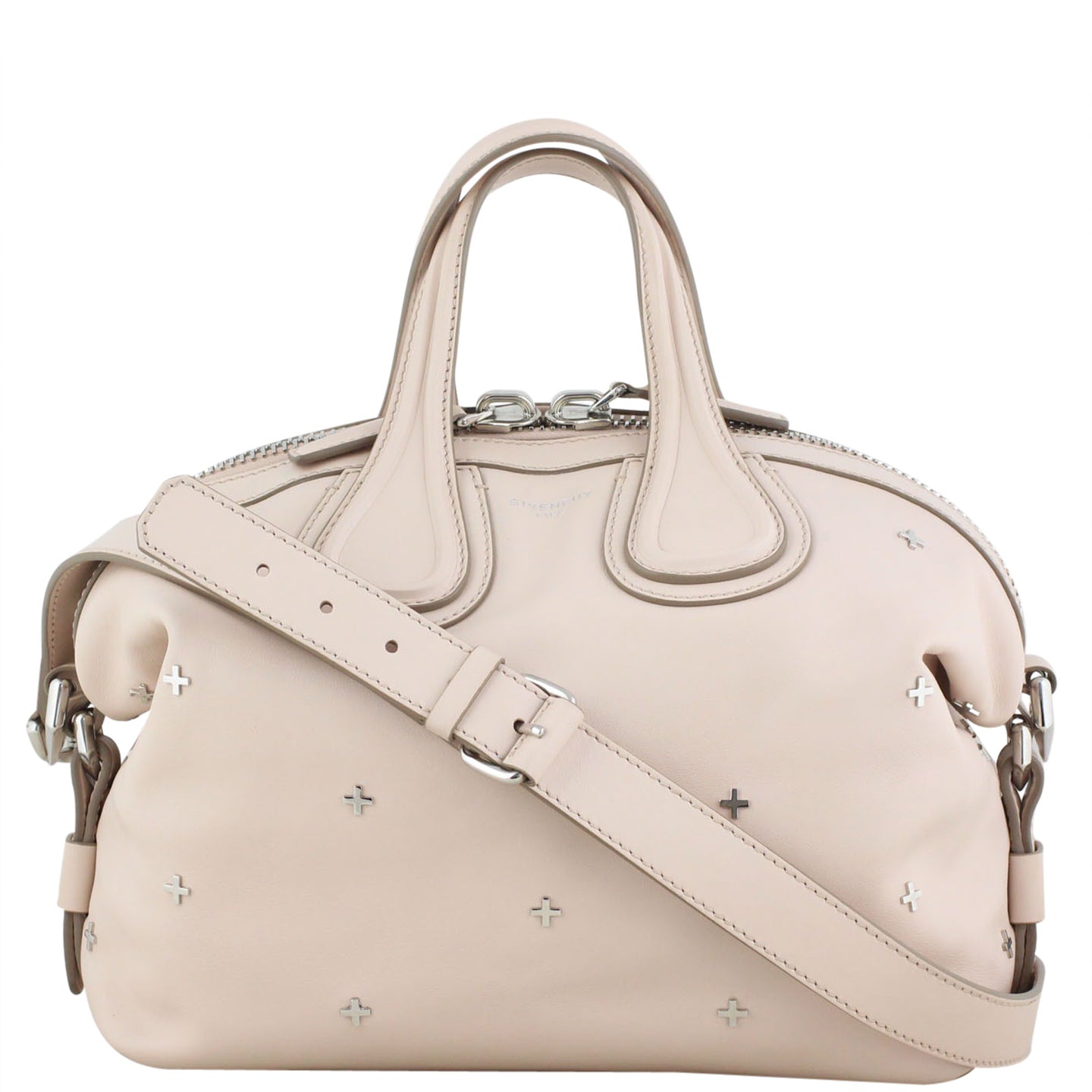 Givenchy Nightingale Small Cross Embellished Satchel Front Strap