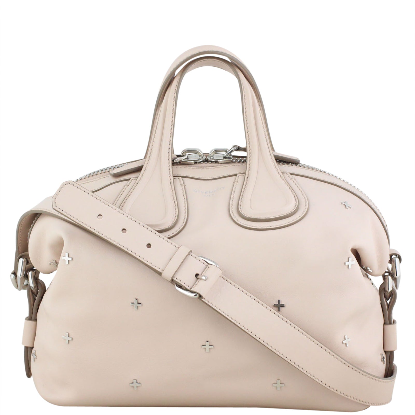 Givenchy Nightingale Small Cross Embellished Satchel Front Strap
