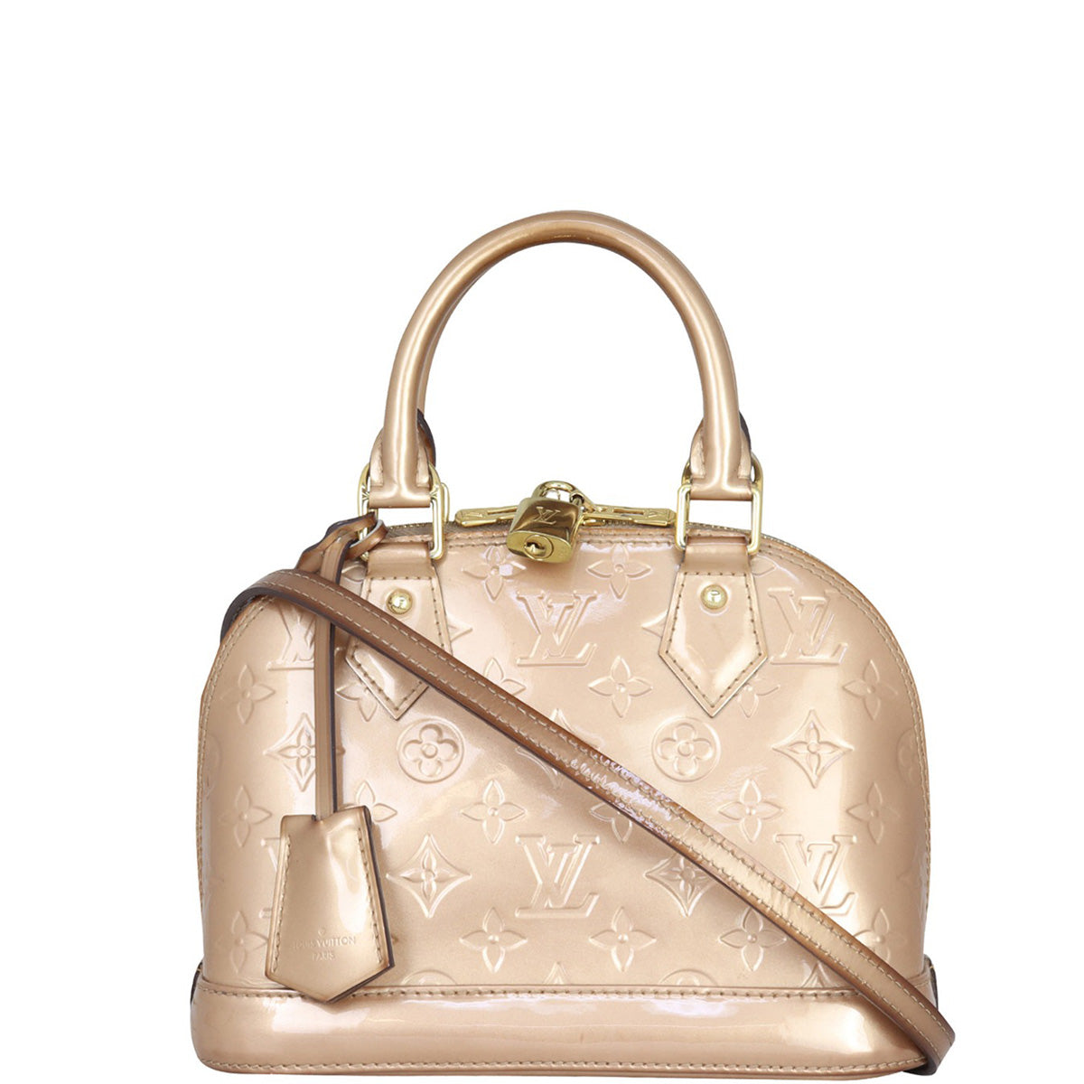 Louis Vuitton Alma BB Monogram Vernis Front with strap