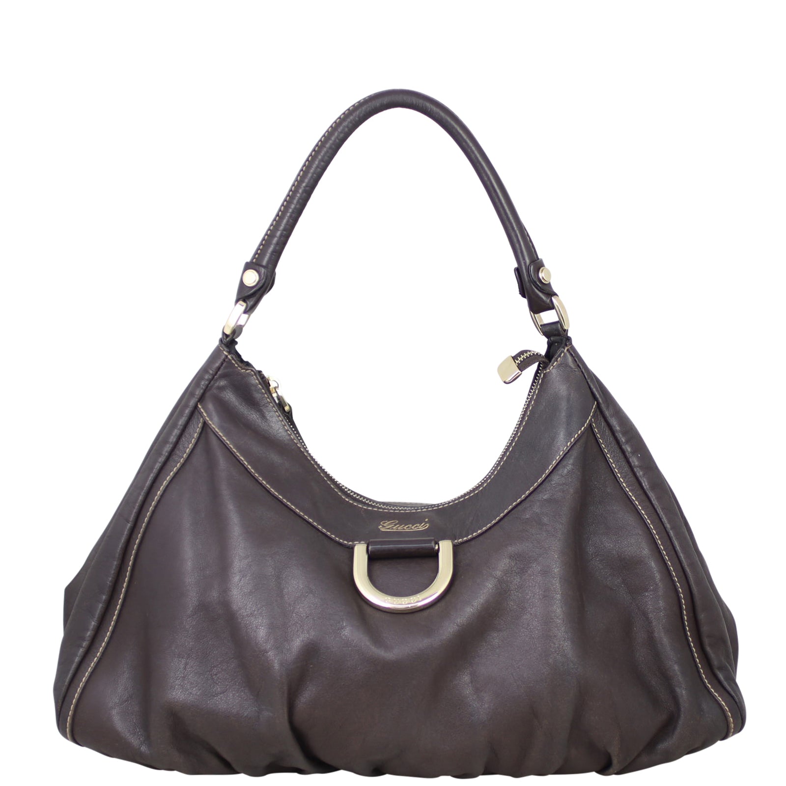 Gucci Abbey D-Ring Leather Hobo Front